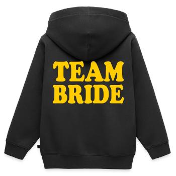 Team bride - Kinder Premium Organic Zip Hoodie - Schwarz - Hinten - AI Model Kid Male (0cm)