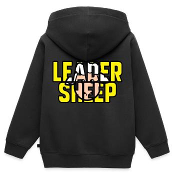 Führschafe - Kinder Premium Organic Zip Hoodie - Schwarz - Hinten - AI Model Kid Male (0cm)