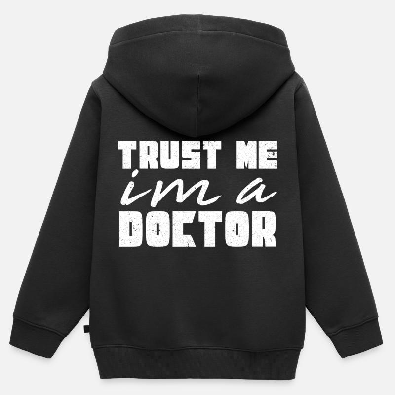 Médecin médecin spécialiste médecin - Sweat Premium à capuche zippé enfant bio - noir
