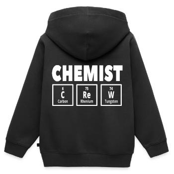 Chemistry Chemist Chemical laboratory assistant Chemical technician - Kids Premium Organic Zip-up Hoodie - black - Back - AI Model Kid Male (0cm)