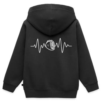 Döner Herzschlag Kebab - Kinder Premium Organic Zip Hoodie - Schwarz - Hinten - AI Model Kid Male (0cm)
