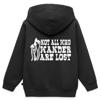 Cueilleur de champignons de champignons Cueilleur de champignons - Sweat Premium à capuche zippé enfant bio - noir - Dos - AI Model Kid Male (0cm)