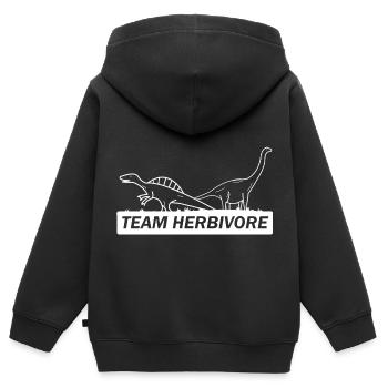 Vegan Veganer - Kinder Premium Organic Zip Hoodie - Schwarz - Hinten - AI Model Kid Male (0cm)