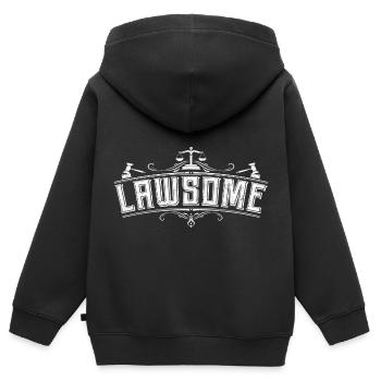 Anwalt Jurist Jura Rechtsanwalt - Kinder Premium Organic Zip Hoodie - Schwarz - Hinten - AI Model Kid Male (0cm)