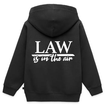 Avocat juriste avocat avocat - Sweat Premium à capuche zippé enfant bio - noir - Dos - AI Model Kid Male (0cm)