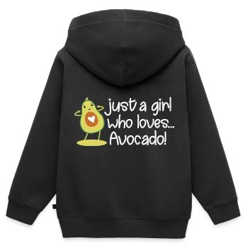 Avocado - Kinder Premium Organic Zip Hoodie - Schwarz - Hinten - AI Model Kid Male (0cm)