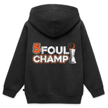 Basketball Basketballer - Kinder Premium Organic Zip Hoodie - Schwarz - Hinten - AI Model Kid Male (0cm)