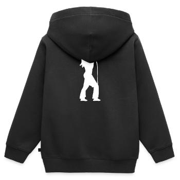 singer - Kids Premium Organic Zip-up Hoodie - black - Back - AI Model Kid Male (0cm)