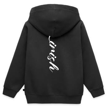 Irlande - Sweat Premium à capuche zippé enfant bio - noir - Dos - AI Model Kid Male (0cm)