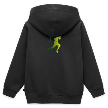 runner - Kids Premium Organic Zip-up Hoodie - black - Back - AI Model Kid Male (0cm)