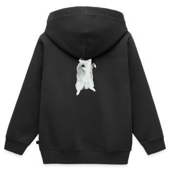 Kung-Fu Kater - Sweat Premium à capuche zippé enfant bio - noir - Dos - AI Model Kid Male (0cm)