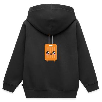 Icing suitcase Kawaii - Kids Premium Organic Zip-up Hoodie - black - Back - AI Model Kid Male (0cm)