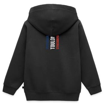 Perpignan Toulon Strasbourg franz. Kindergeschenk - Kinder Premium Organic Zip Hoodie - Schwarz - Hinten - AI Model Kid Male (0cm)