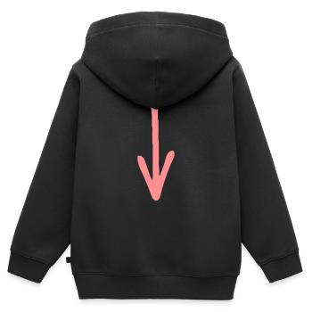 Pfeil - Kinder Premium Organic Zip Hoodie - Schwarz - Hinten - AI Model Kid Male (0cm)