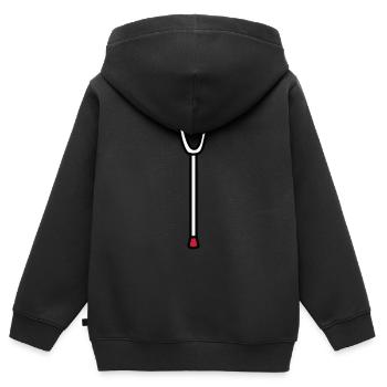 kruecke arzt patient gehhilfe gebrochenes bein kra - Kinder Premium Organic Zip Hoodie - Schwarz - Hinten - AI Model Kid Male (0cm)