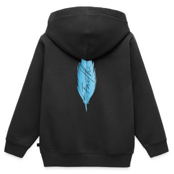 Foi - Sweat Premium à capuche zippé enfant bio - noir - Dos - AI Model Kid Male (0cm)