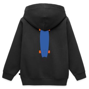 Mach 'nen Kickflip - Skateboard, Longboard - Kinder Premium Organic Zip Hoodie - Schwarz - Hinten - AI Model Kid Male (0cm)