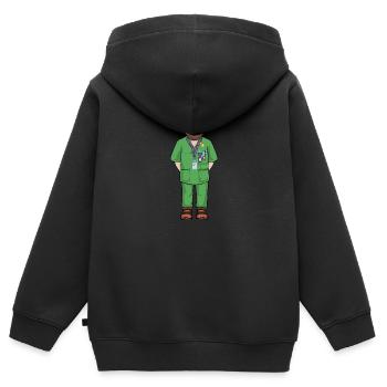 Uskan Lucas - Kinder Premium Organic Zip Hoodie - Schwarz - Hinten - AI Model Kid Male (0cm)