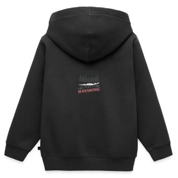 Wassersport - Kinder Premium Organic Zip Hoodie - Schwarz - Hinten - AI Model Kid Male (0cm)