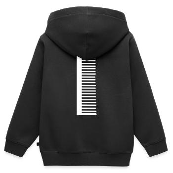 Cosuce ciseaux cheveux coiffeur pesaille - Sweat Premium à capuche zippé enfant bio - noir - Dos - AI Model Kid Male (0cm)