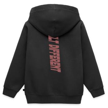 Anders gebaut - Kinder Premium Organic Zip Hoodie - Schwarz - Hinten - AI Model Kid Male (0cm)