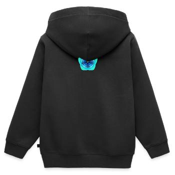 Goldener Schnitt Spiralblume 5x - Kinder Premium Organic Zip Hoodie - Schwarz - Hinten - AI Model Kid Male (0cm)