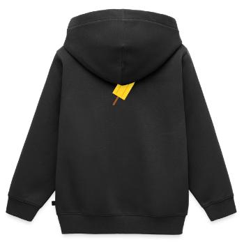 Eis am Stiel im Comicstyle Sommer - Kinder Premium Organic Zip Hoodie - Schwarz - Hinten - AI Model Kid Male (0cm)