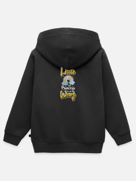Zwangerschap Ouders - Kinder Premium zip hoodie biologisch - zwart
