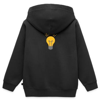 Ampoule - Sweat Premium à capuche zippé enfant bio - noir - Dos - AI Model Kid Male (0cm)