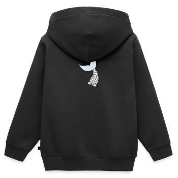 Meerjungfrau - Kinder Premium Organic Zip Hoodie - Schwarz - Hinten - AI Model Kid Male (0cm)