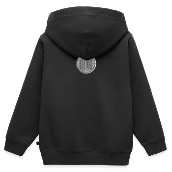 1 Cent Silbermünze - Kinder Premium Organic Zip Hoodie - Schwarz - Hinten - AI Model Kid Male (0cm)