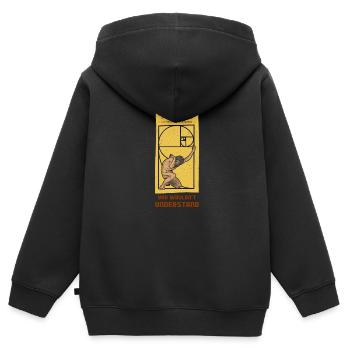 Goldener Schnitt Geometrie Spirale Kunst Mathe - Kinder Premium Organic Zip Hoodie - Schwarz - Hinten - AI Model Kid Male (0cm)