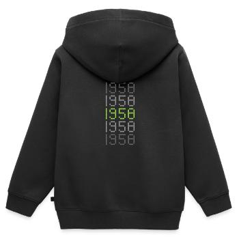 1958 1958 - Sweat Premium à capuche zippé enfant bio - noir - Dos - AI Model Kid Male (0cm)