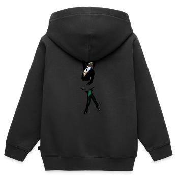 Gardetanz,Gardetänzerin,karneval,fasching, - Kinder Premium Organic Zip Hoodie - Schwarz - Hinten - AI Model Kid Male (0cm)