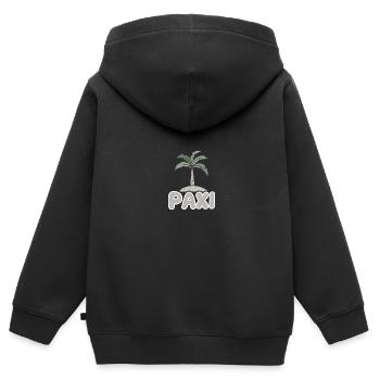 Paxi comme Paxi - Sweat Premium à capuche zippé enfant bio - noir - Dos - AI Model Kid Male (0cm)