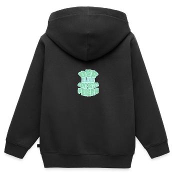 Élie Élie - Sweat Premium à capuche zippé enfant bio - noir - Dos - AI Model Kid Male (0cm)