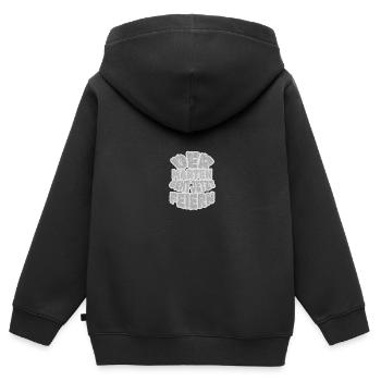 Cadeau pour Martre - Sweat Premium à capuche zippé enfant bio - noir - Dos - AI Model Kid Male (0cm)