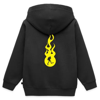 Diving - Sweat Premium à capuche zippé enfant bio - noir - Dos - AI Model Kid Male (0cm)