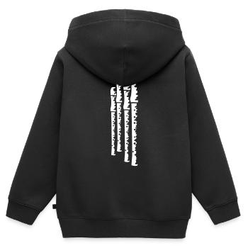 Flûtes - Sweat Premium à capuche zippé enfant bio - noir - Dos - AI Model Kid Male (0cm)
