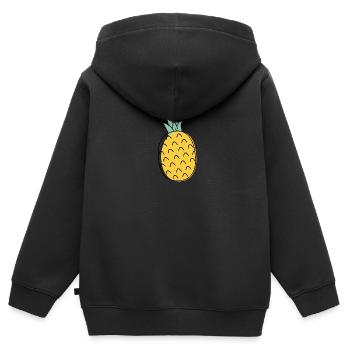 ANANAS - Sweat Premium à capuche zippé enfant bio - noir - Dos - AI Model Kid Male (0cm)