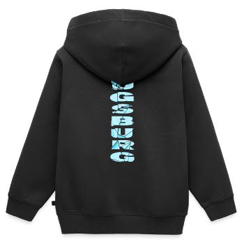 Augsburg Allemagne City Font Skyline Accueil - Sweat Premium à capuche zippé enfant bio - noir - Dos - AI Model Kid Male (0cm)