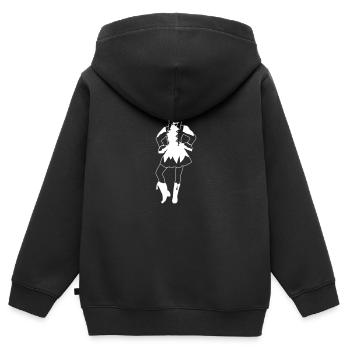 Karneval - Kinder Premium Organic Zip Hoodie - Schwarz - Hinten - AI Model Kid Male (0cm)