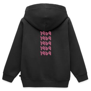 Style 1969 - Kinder Premium Organic Zip Hoodie - Schwarz - Hinten - AI Model Kid Male (0cm)