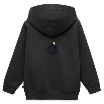 Ballsport - Kinder Premium Organic Zip Hoodie - Schwarz - Hinten - AI Model Kid Male (0cm)