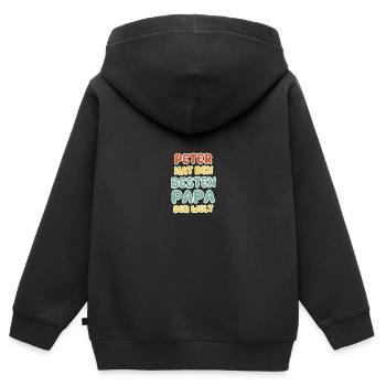 Bébé Peter - Sweat Premium à capuche zippé enfant bio - noir - Dos - AI Model Kid Male (0cm)