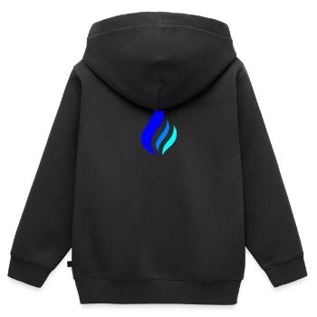 Blue Flame - Blue Flame - Kids Premium Organic Zip-up Hoodie - black - Back - AI Model Kid Male (0cm)