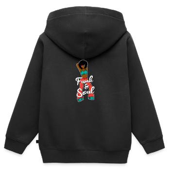 Funk & Soul Dancer Gift - Kids Premium Organic Zip-up Hoodie - black - Back - AI Model Kid Male (0cm)