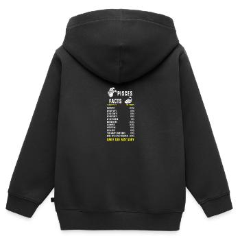 Sternzeichen Fische - Kinder Premium Organic Zip Hoodie - Schwarz - Hinten - AI Model Kid Male (0cm)