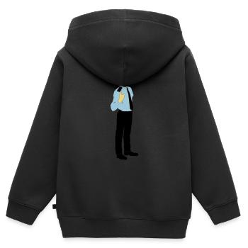 Polizist - Kinder Premium Organic Zip Hoodie - Schwarz - Hinten - AI Model Kid Male (0cm)