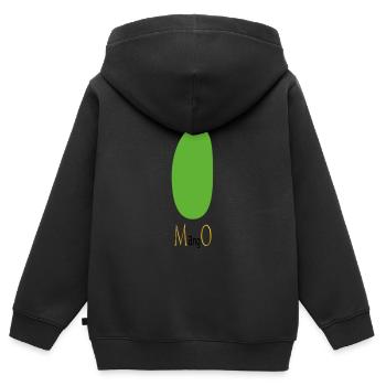 Mangue - Sweat Premium à capuche zippé enfant bio - noir - Dos - AI Model Kid Male (0cm)